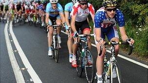 Cyclists on a road