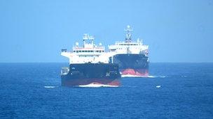 Convoy of merchant vessels