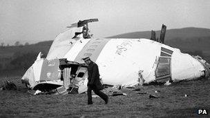 The wreckage of the bombing