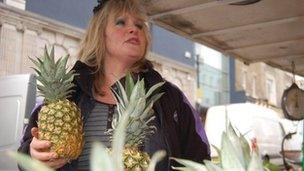 Market stallholder Cheryl Collins