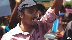 Lalith at a demonstration