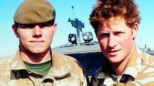 Cpl Riley with Prince Harry