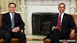 David Cameron and Barack Obama in The White House