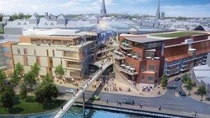 Artist's impression of the new shopping centre