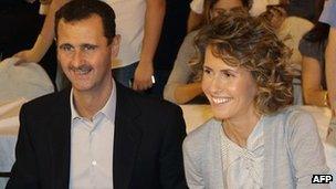 Syrian President Bashar al-Assad and Asma al-Assad in Damascus (5 Sept 2010)