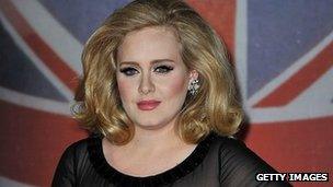 Adele at the Brit Awards