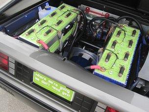 The DMC-EV's battery powered engine