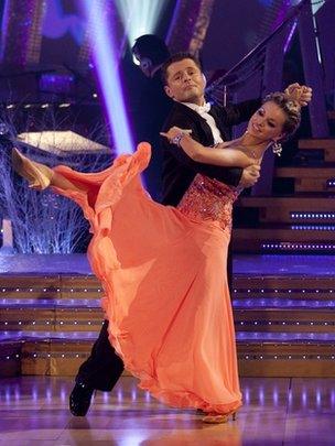 Chris Hollins and Ola Jordan in Strictly Come Dancing