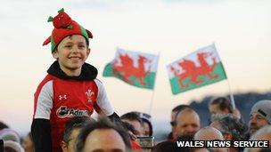 Fans at Senedd