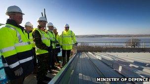 Topping out ceremony at CTCRM, Lympstone