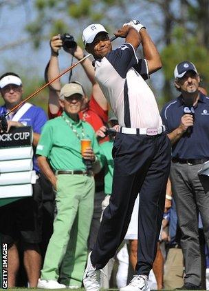 Tiger Woods at the Tavistock Cup