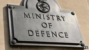 Ministry of Defence sign