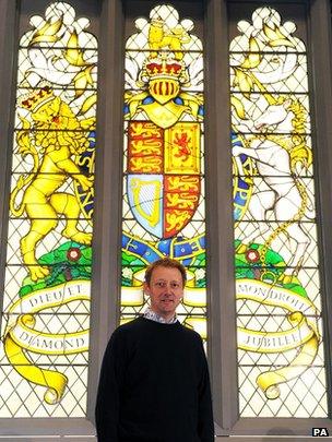 John Reyntiens with the Jubilee Window