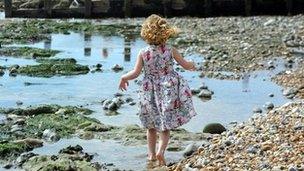 Girl on beach