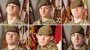 The six soldiers killed in Helmand