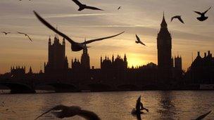 Thames looking over at Westminster