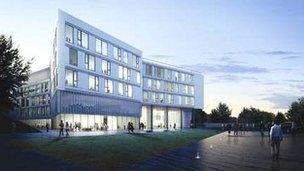 An artist's impression of the College @ Merthyr Tydfil