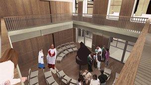 Artist's impression of choir school at Bath Abbey