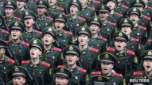 File photo of the People's Liberation Army (February 2012)