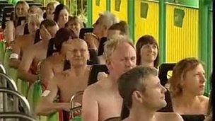 Naked rollercoaster world record attempt