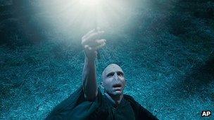 Lord Voldermort in a scene from Harry Potter and the Deathly Hallows: Part 1