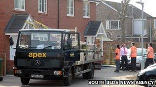 The house in Bassingbourn where the scaffolding had been intended for