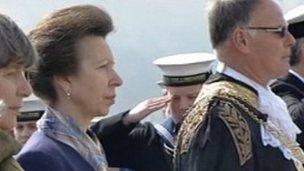 The Princess Royal at the ceremony