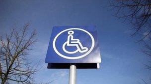 Disabled parking sign