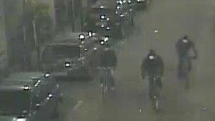 CCTV footage of the three men