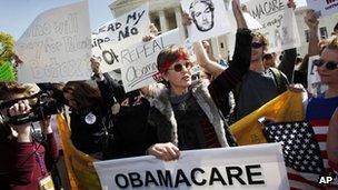 Tea Party Patriots outside the US Supreme Court, 26 March 2012