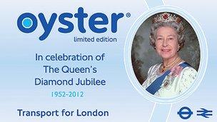 Commemorative Oyster card for the Jubilee