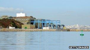 French nuclear submarine base at L'Isle Longue near Brest