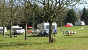 Caravans at Symonds Road, Bury St Edmunds