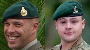 Sgt Luke Taylor and L/Cpl Michael Foley