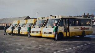 Old Guernsey Roadrunner buses