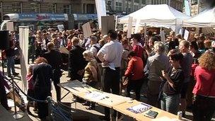 Protest rally in Nottingham