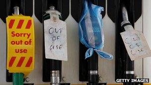 Out-of-use petrol pumps