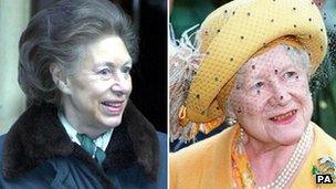 Princess Margaret and the Queen Mother