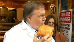 John Prescott with pasty