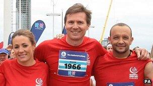 Roger Black, with Nathalie Pinkham and Jamie Baulch