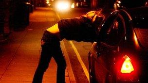 A sex worker on the street