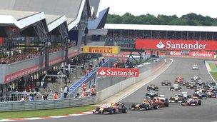 The start of the British Grand Prix in 2011