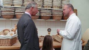 Patrick Moore shows the Prince of Wales around