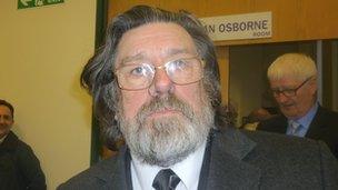 Ricky Tomlinson in Birmingham on Tuesday