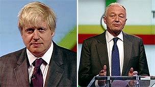 Boris Johnson and Ken Livingstone at the Newsnight debate