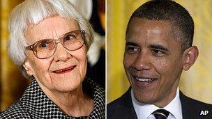 Harper Lee, pictured in 2007, and President Obama