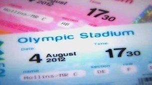 How a London 2012 ticket might look