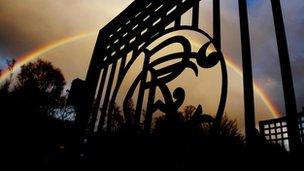 Gates at the Murray Park training ground