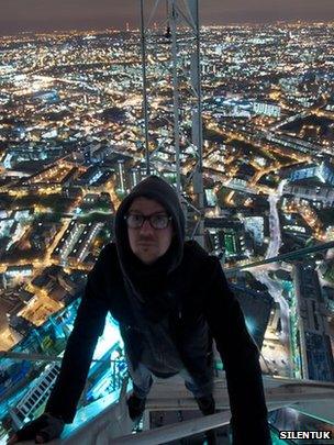 Man on top of Shard