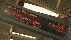 Train information display